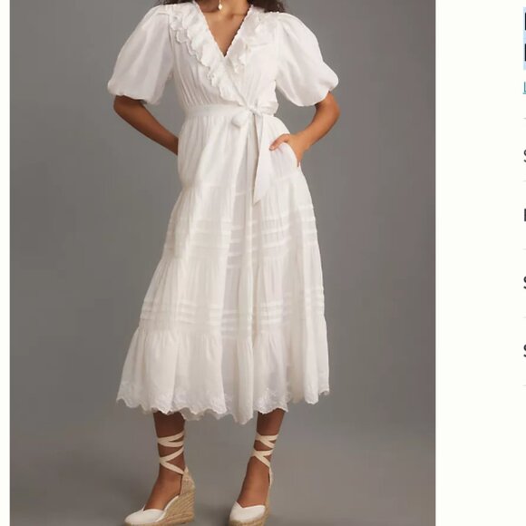 Brand New Love the Label Short-Sleeve Ruffled Tiered Wrap Maxi Dress - Picture 7 of 16